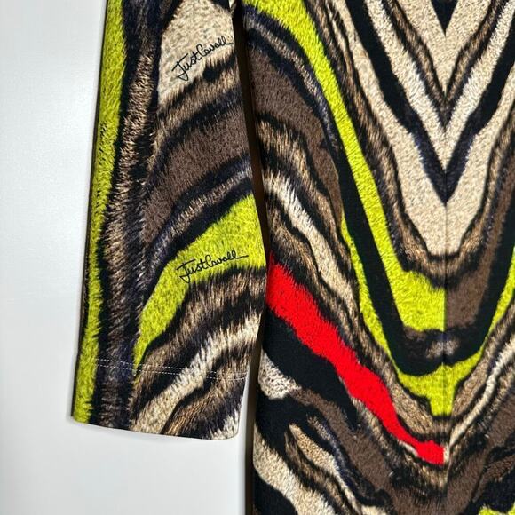 Just Cavalli Oniric Tiger Animal Print Bodycon Dress Women's Size Small - Picture 4 of 7